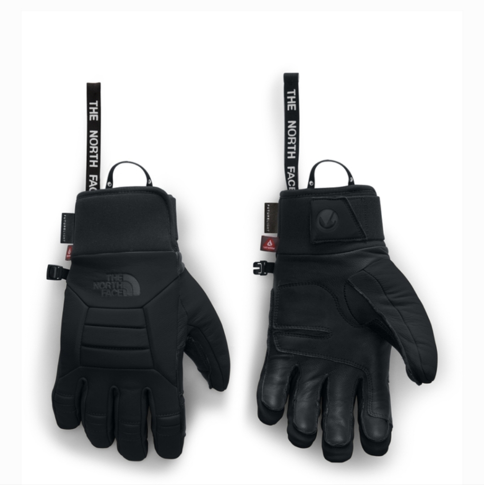 The North Face, Men's Winter Black Leather Gloves, Size Large.